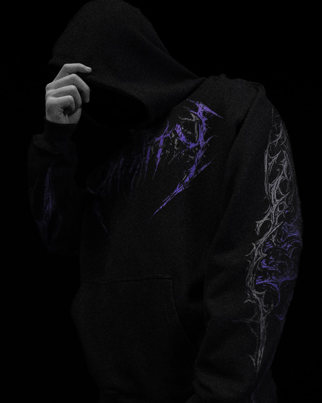 BD-0076 Eclipse Oversized Pullover Hoodie [HOLLOW PURPLE]