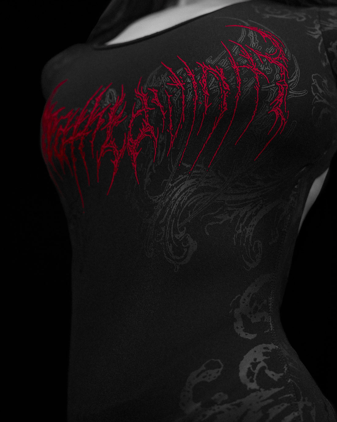 BD-0071 Womens Void Tech™ Boneveil Open Back Bodysuit [NIGHTMARE]