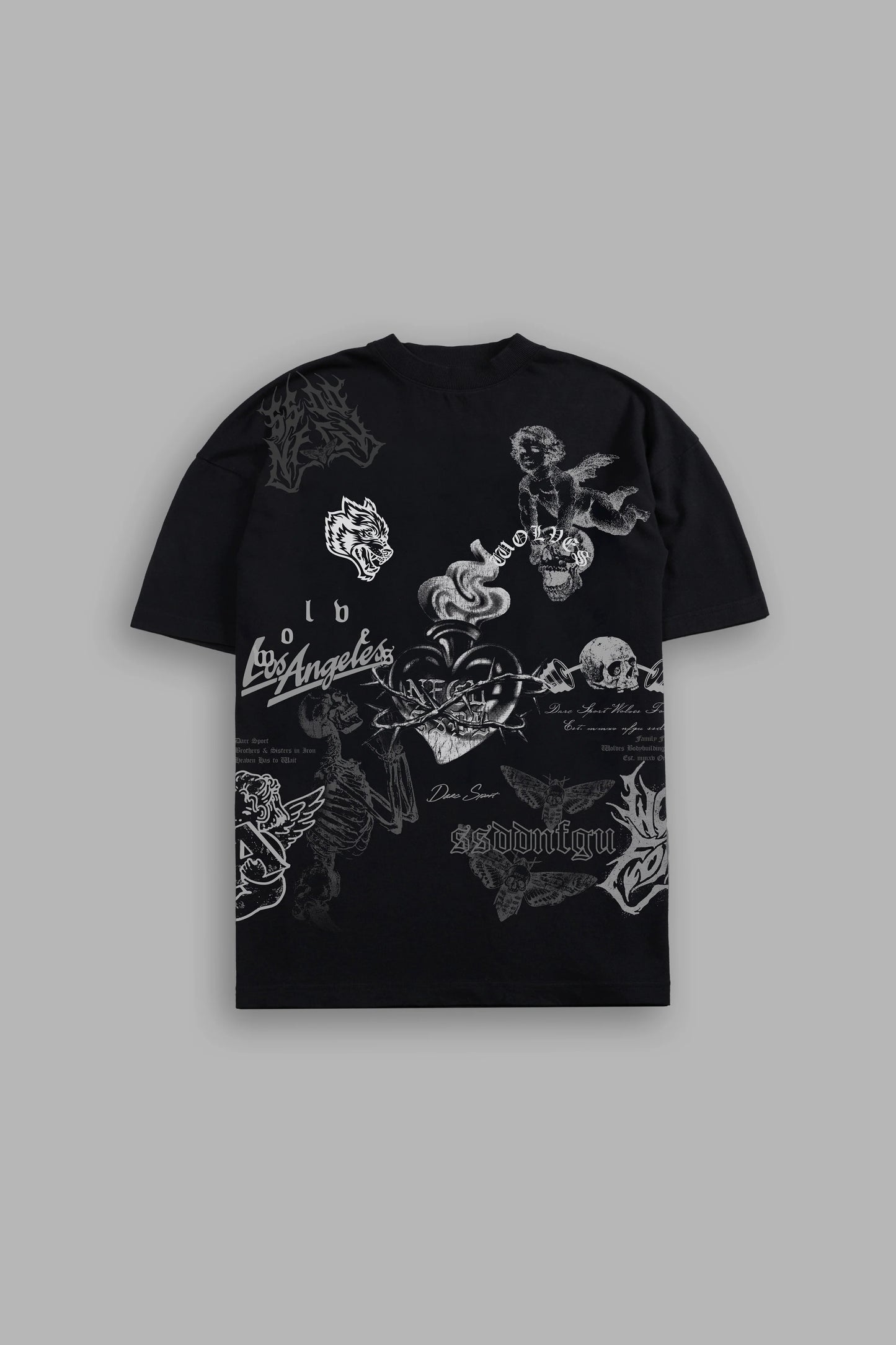DS-0204 Homage to LA Premium Oversized Tee in Black