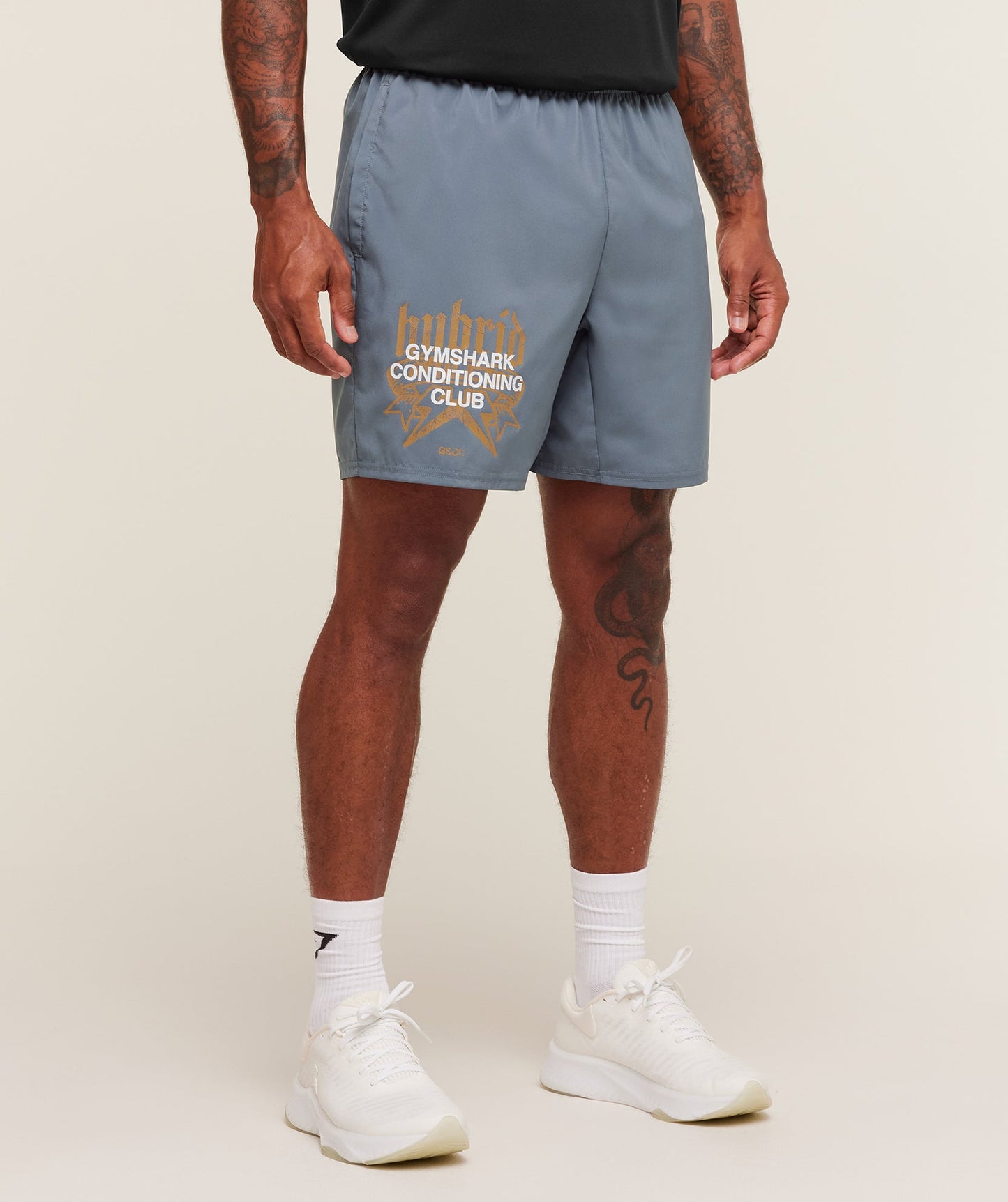 GS-0097 Hybrid Graphic 7" Shorts - Iron Blue