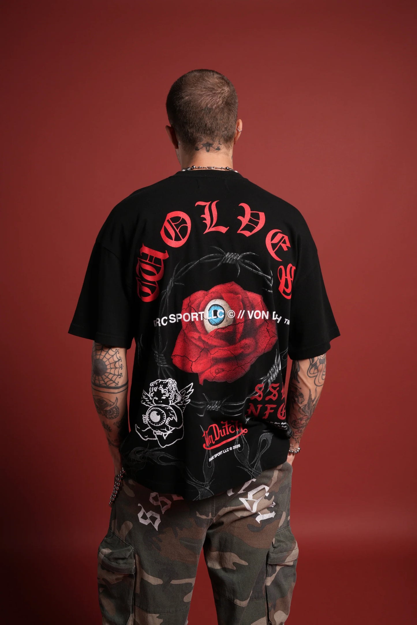 DS/VD-0078 Eye of the Beholder Premium Oversized Tee in Black