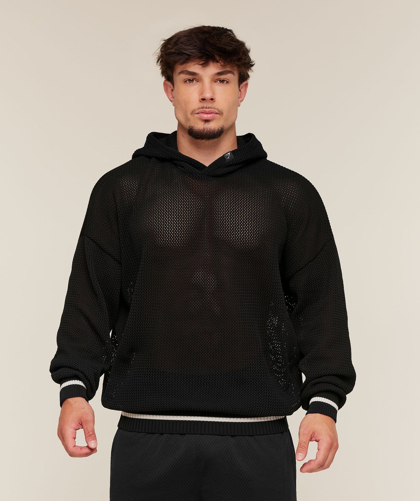 GS-0120 Collective Crochet Style Hoodie - Black