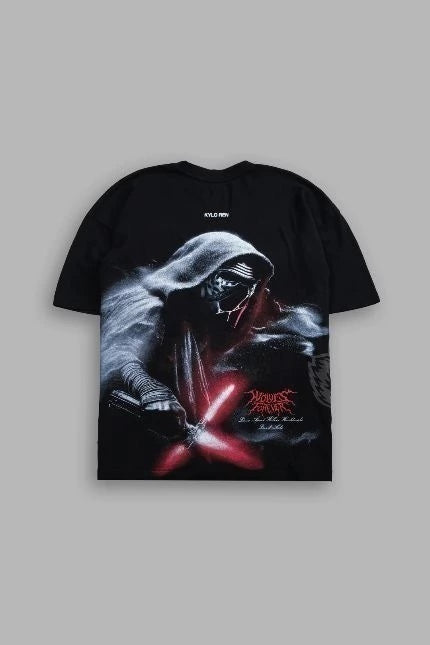 DS/SW-0039 Kylo Dark Rage “Side-by-Side” Series Premium Oversized Tee in Black