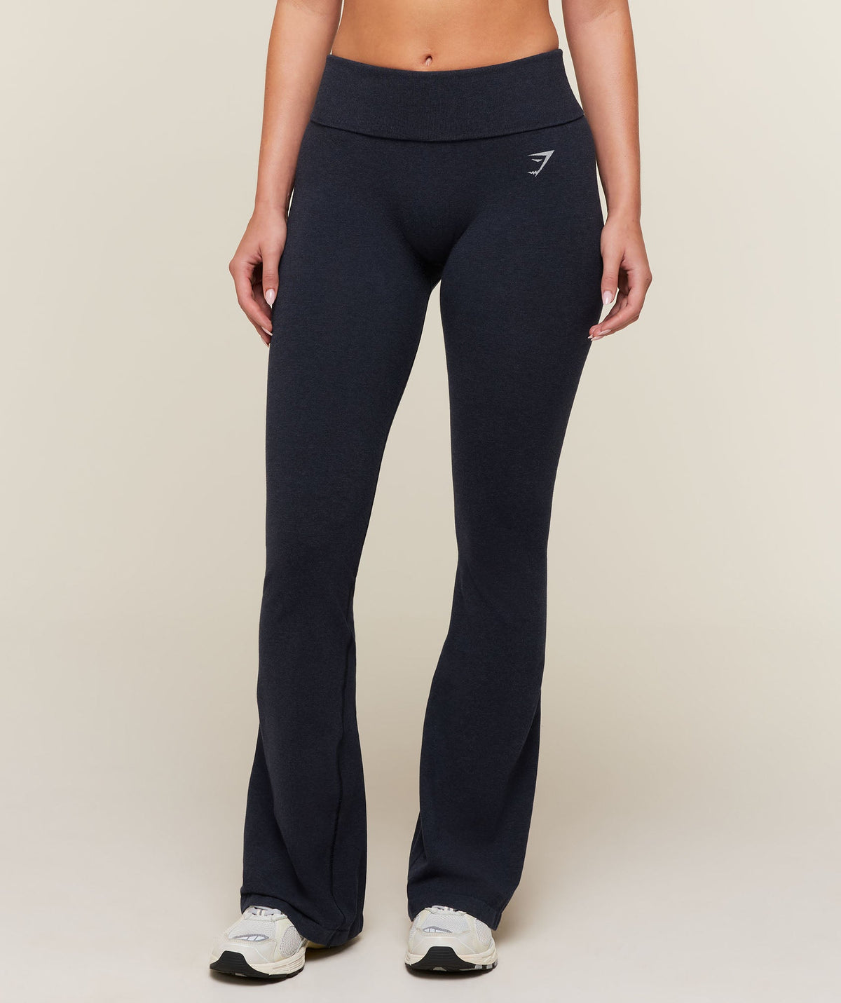 GSW-0076 CottonMove™ Flared Leggings - Deep Blue Marl
