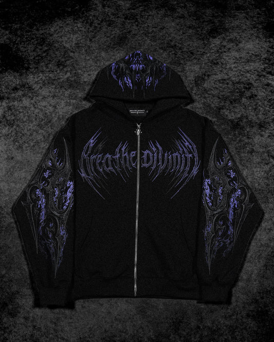 BD-0098 Berserker Oversized Zip-up Hoodie [DUSK]
