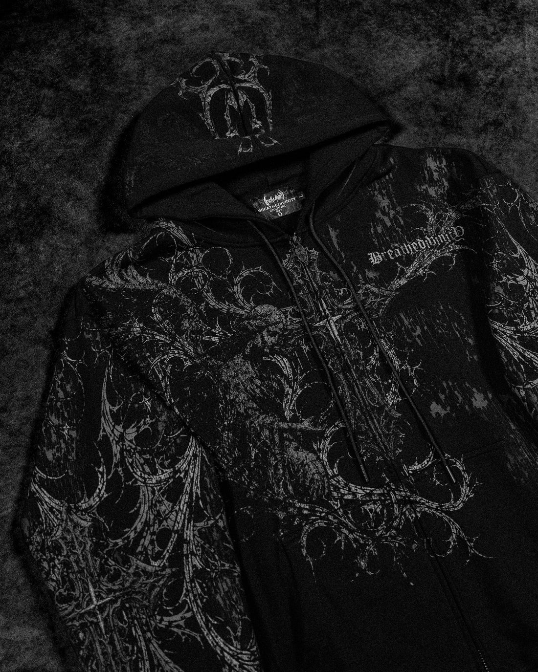 BD-0111 Sanctuary Oversized Zip-up Hoodie [VOID BLACK]