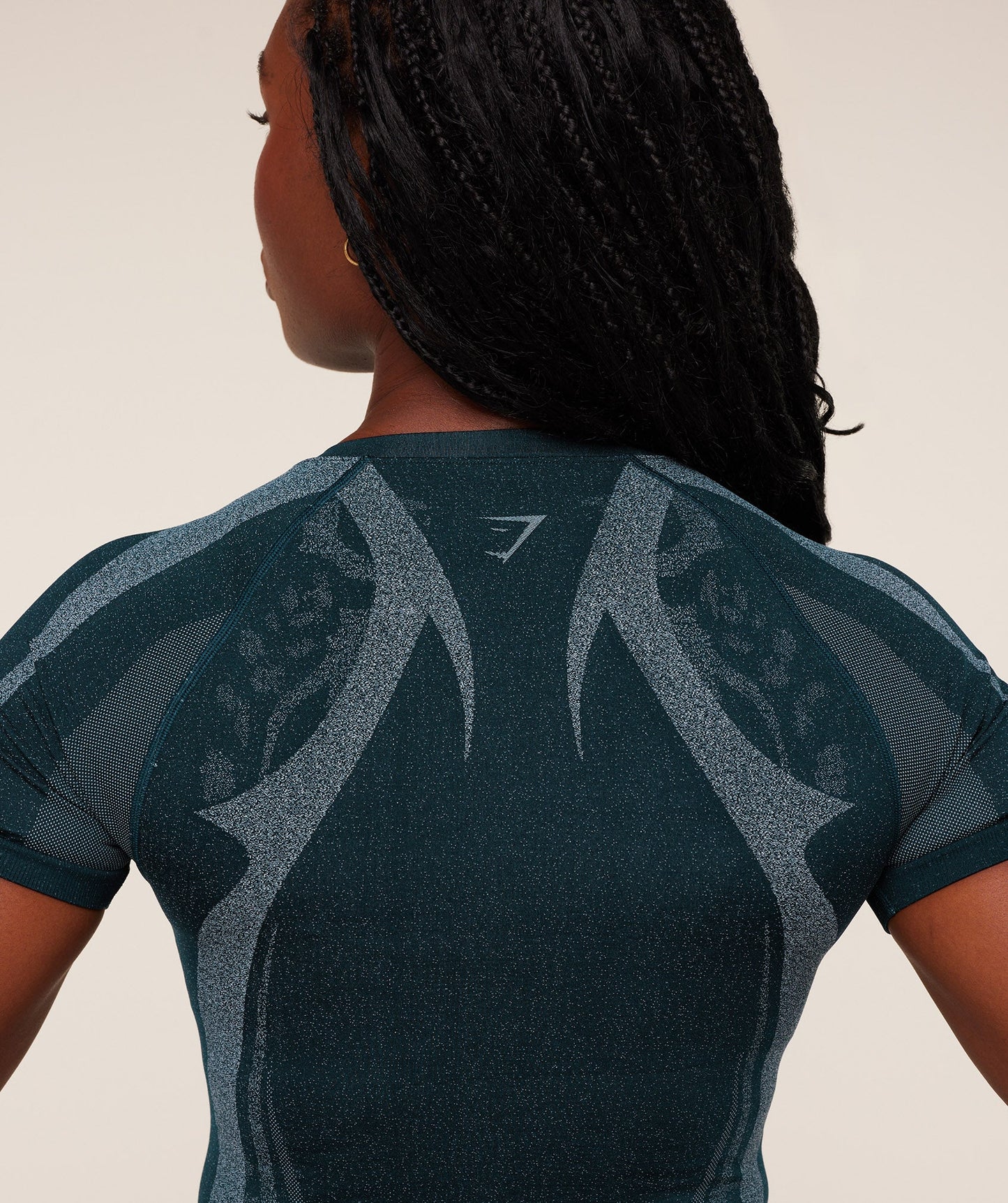 GSW-0142 Storm Seamless Short Sleeve Top - Deep Petrol Blue/Smoke Blue