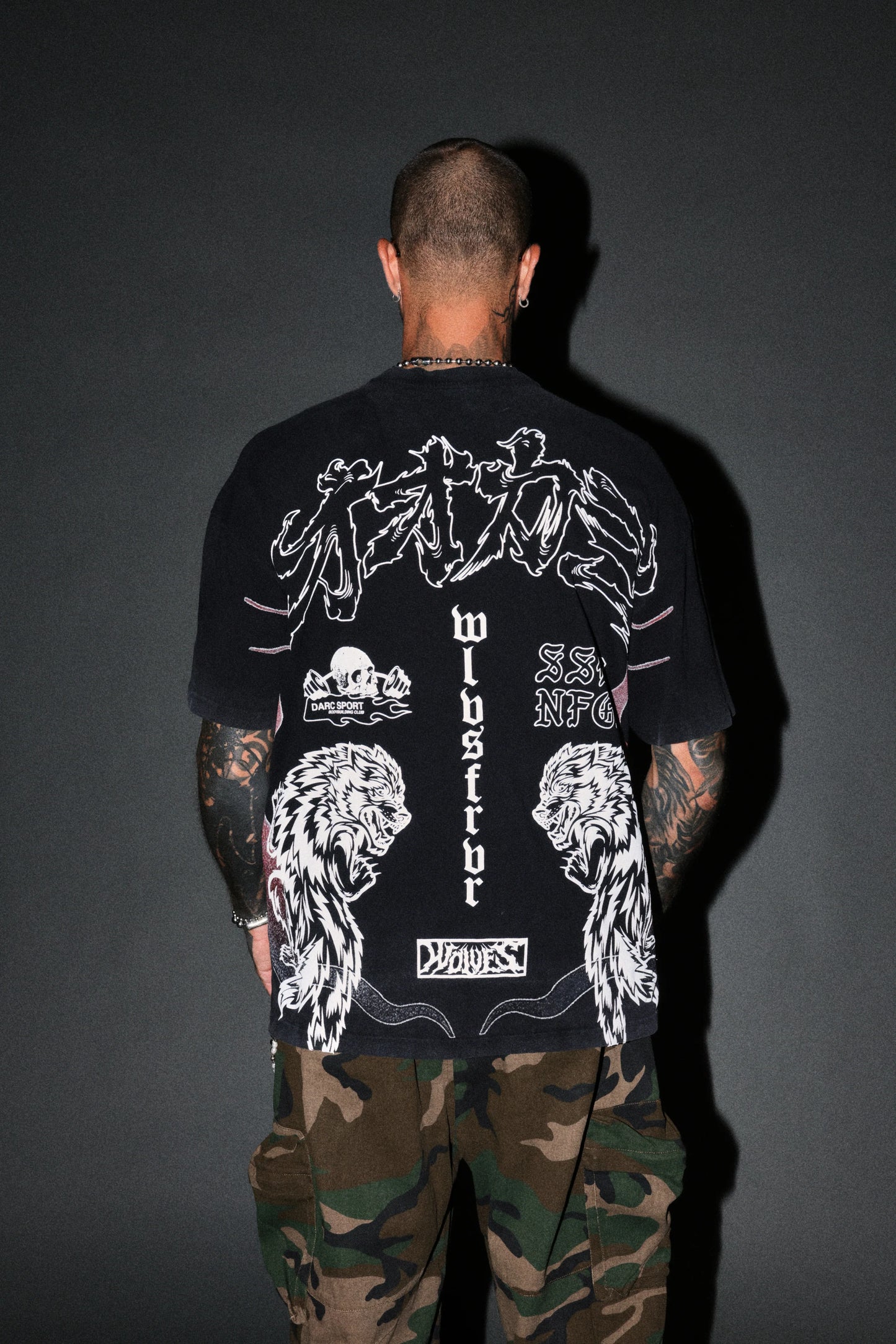 DS-0314 OUR CODE PREMIUM OVERSIZED TEE IN BLACK