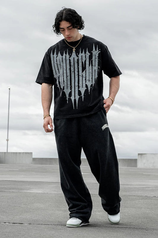 4156 - REVENGE TEES - BLACK WASH