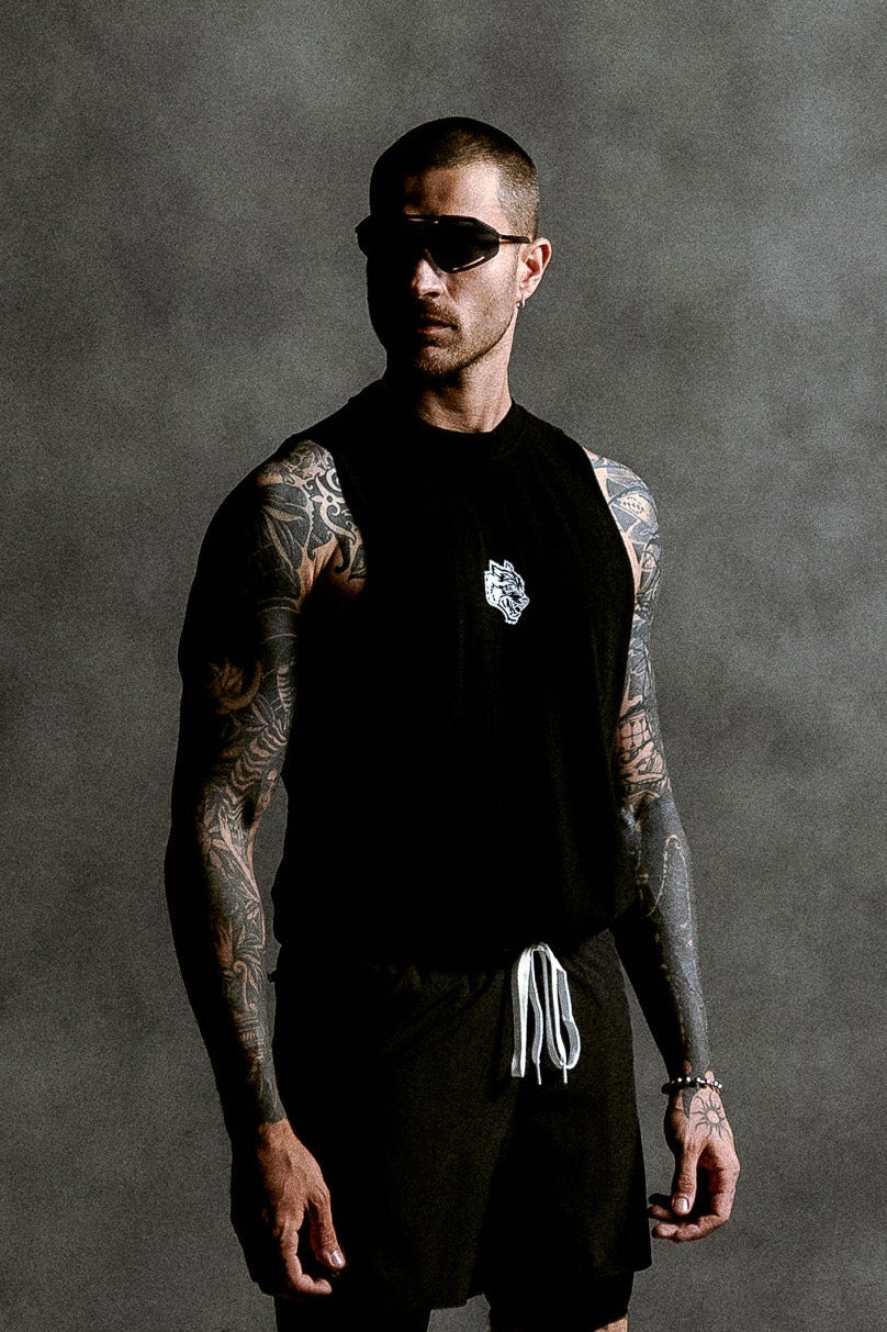 DS-0201 Wolf Chopper FRVR “Tommy” Muscle Tee in Black