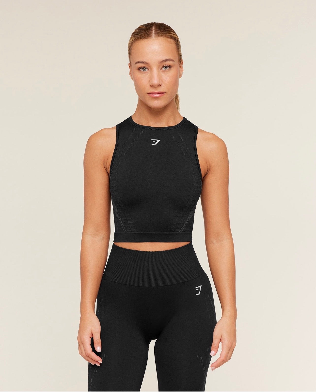 GSW-0091 Running Seamless Tank - GS Black/GS Asphalt Grey