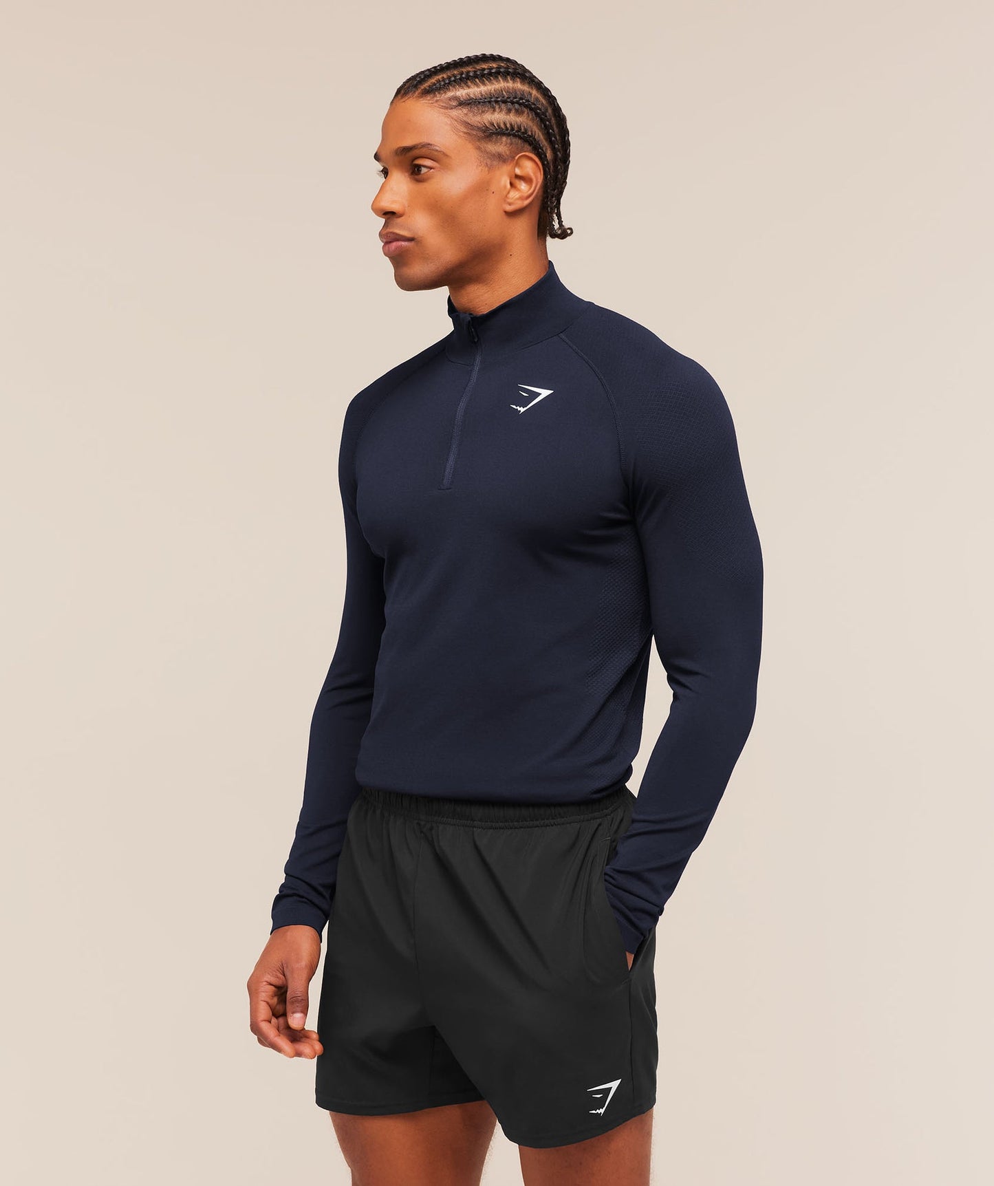 GS-0003 Vital Seamless 1/4 Zip - Navy/Heavy Blue