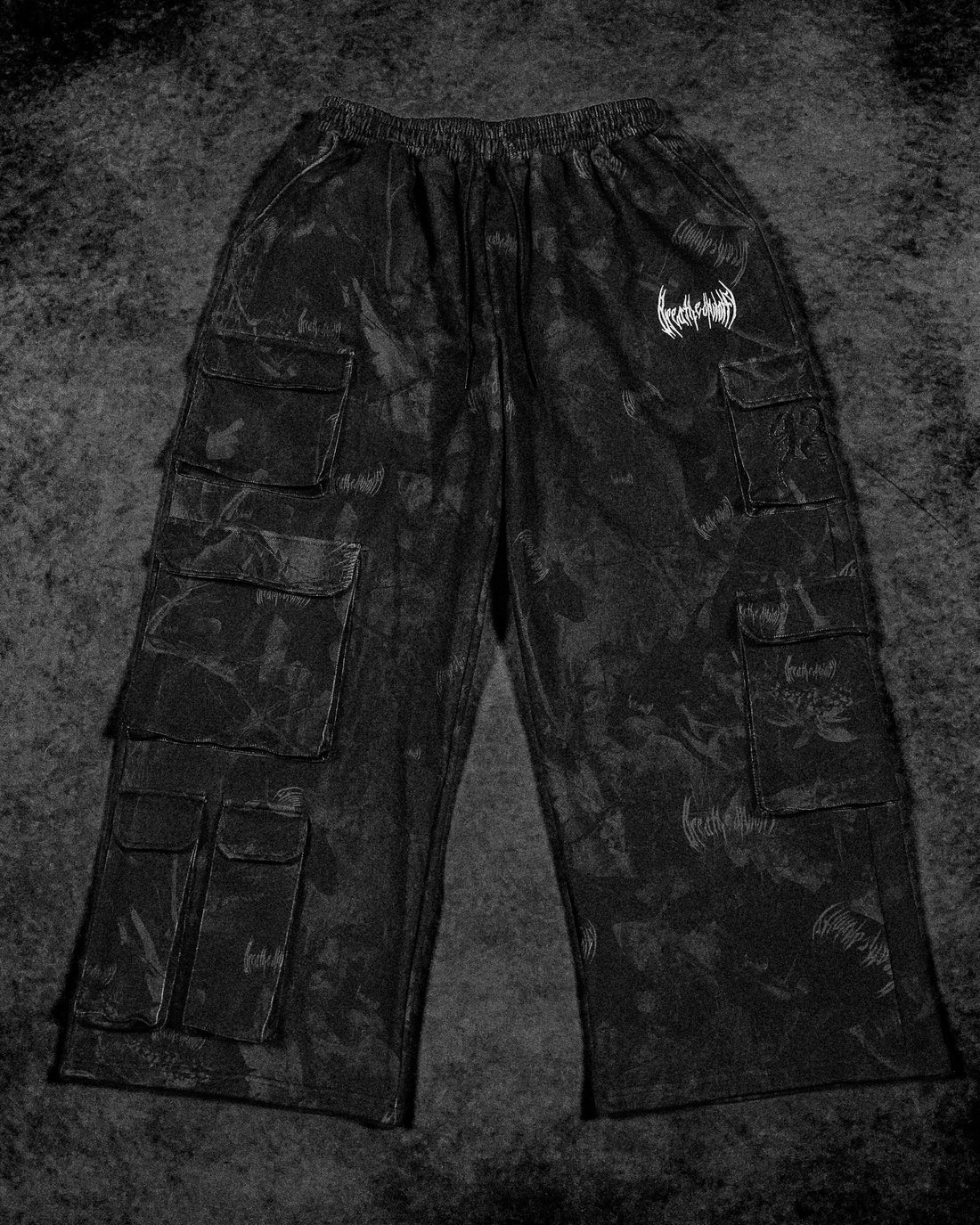 BD-0105 Camo Oversized Luxury Cargos [NIGHTSHADE CAMO]