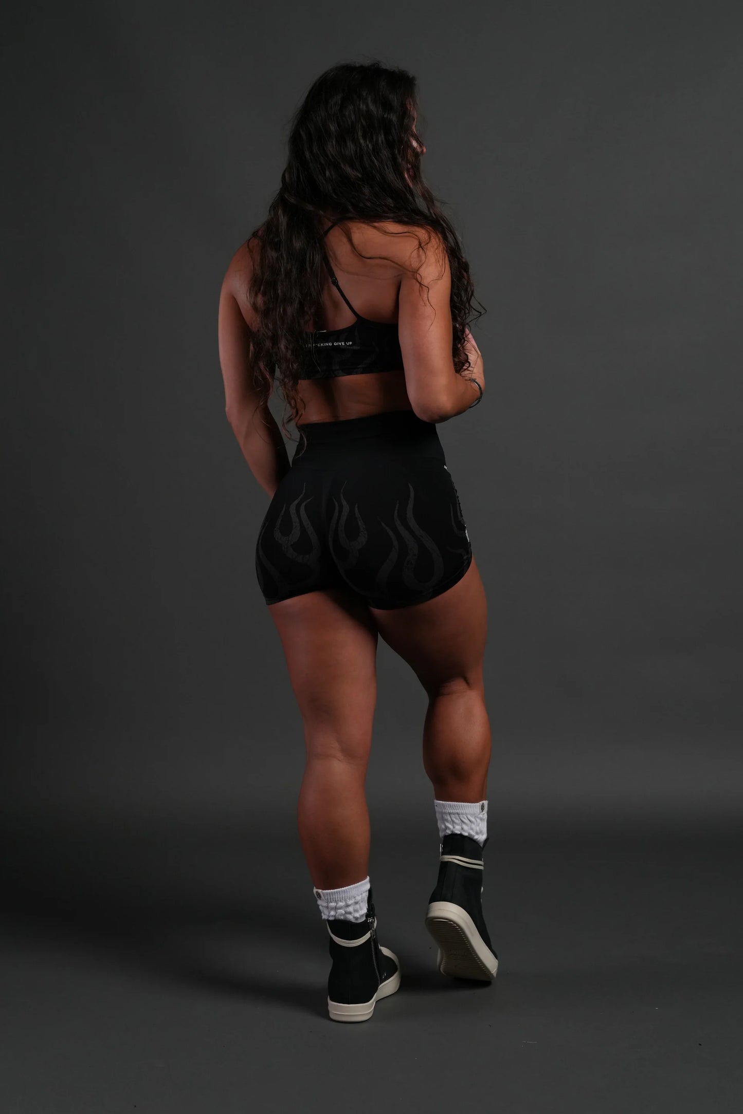 DSHE-0048 Hellfire “Stella” Soft Seamless Shorts in Black