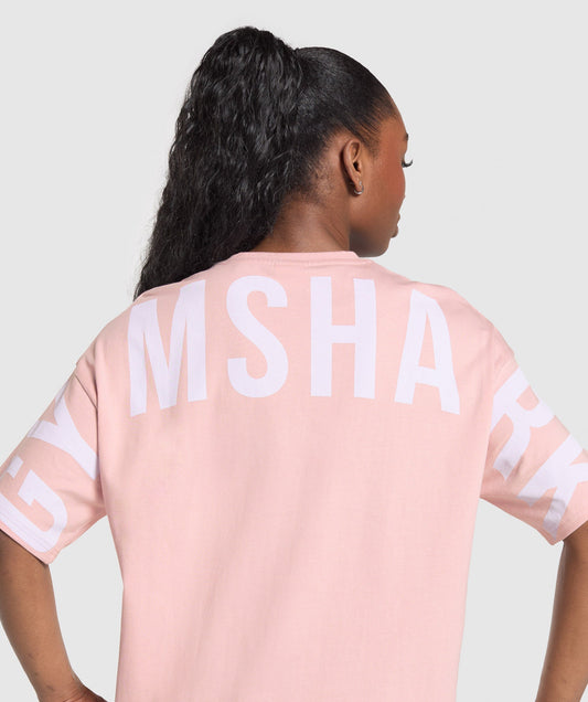 GSW-0098 Wordmark Graphic T-Shirt - Lift Pink