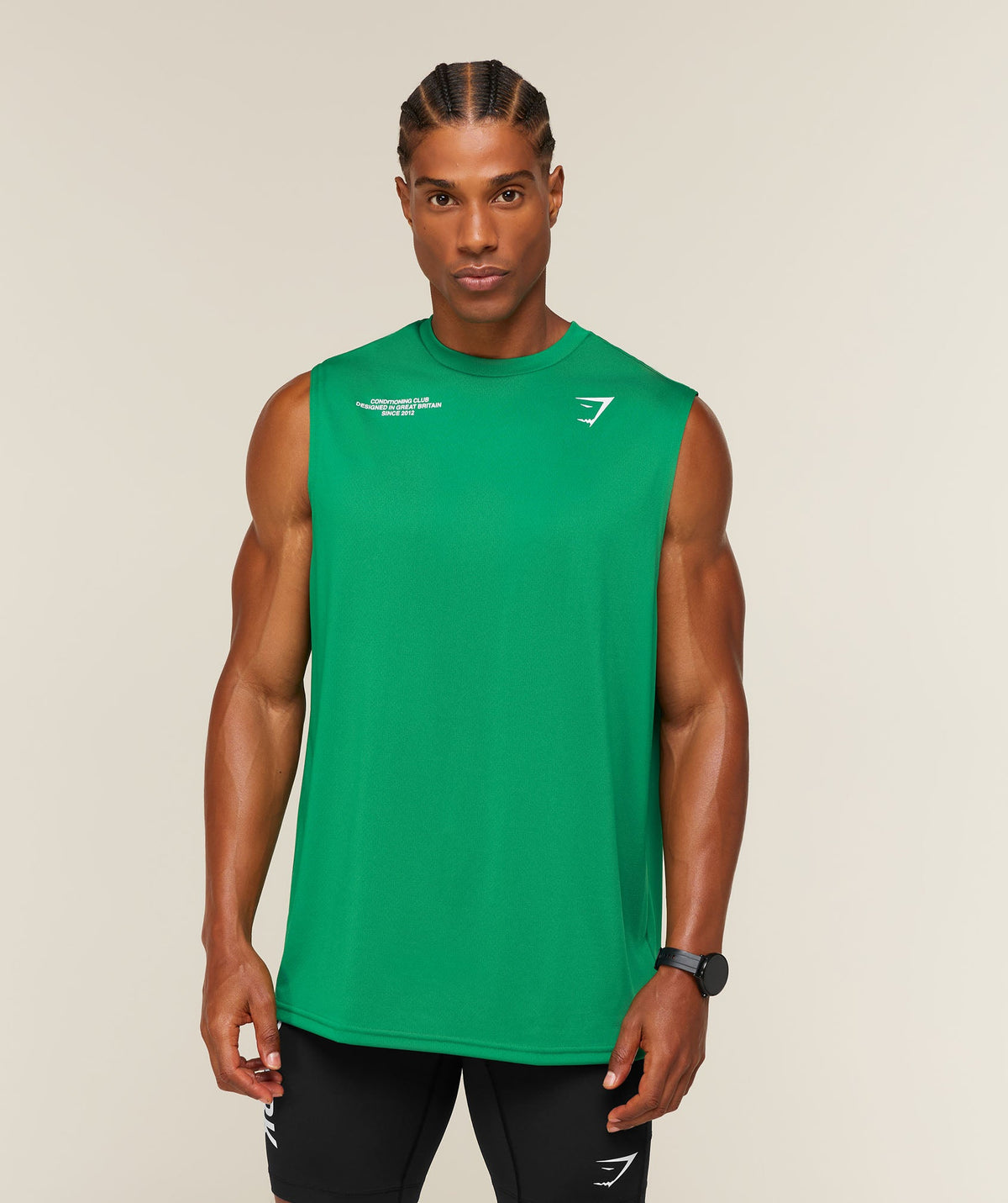 GS-0059 Conditioning Club Tank - Track Green/White