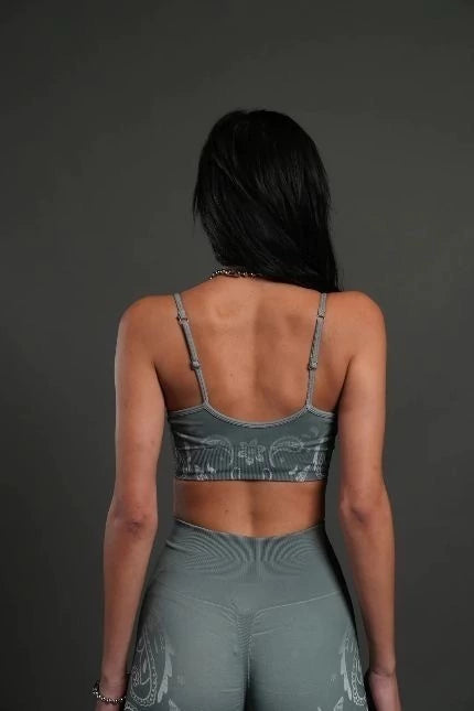 DSHE-0016 Faded Paisley “Maya“ Soft Seamless Bra in Greek Stone