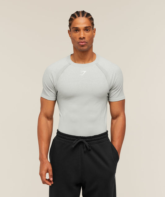 GS-0067 Shadow Seamless T-Shirt - Light Grey