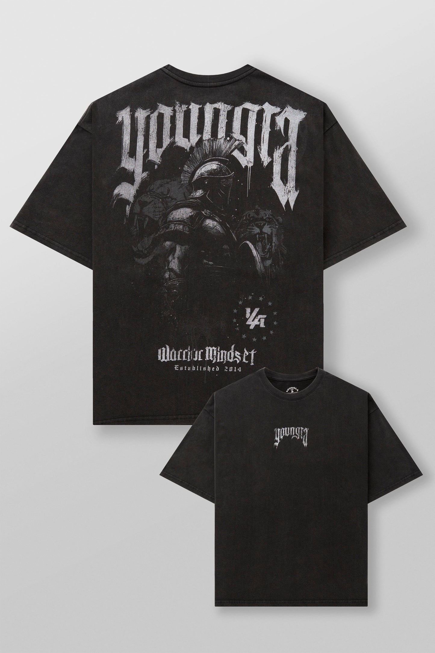 4135 - YLA x Axel - Spartan Tees - Black/Grey