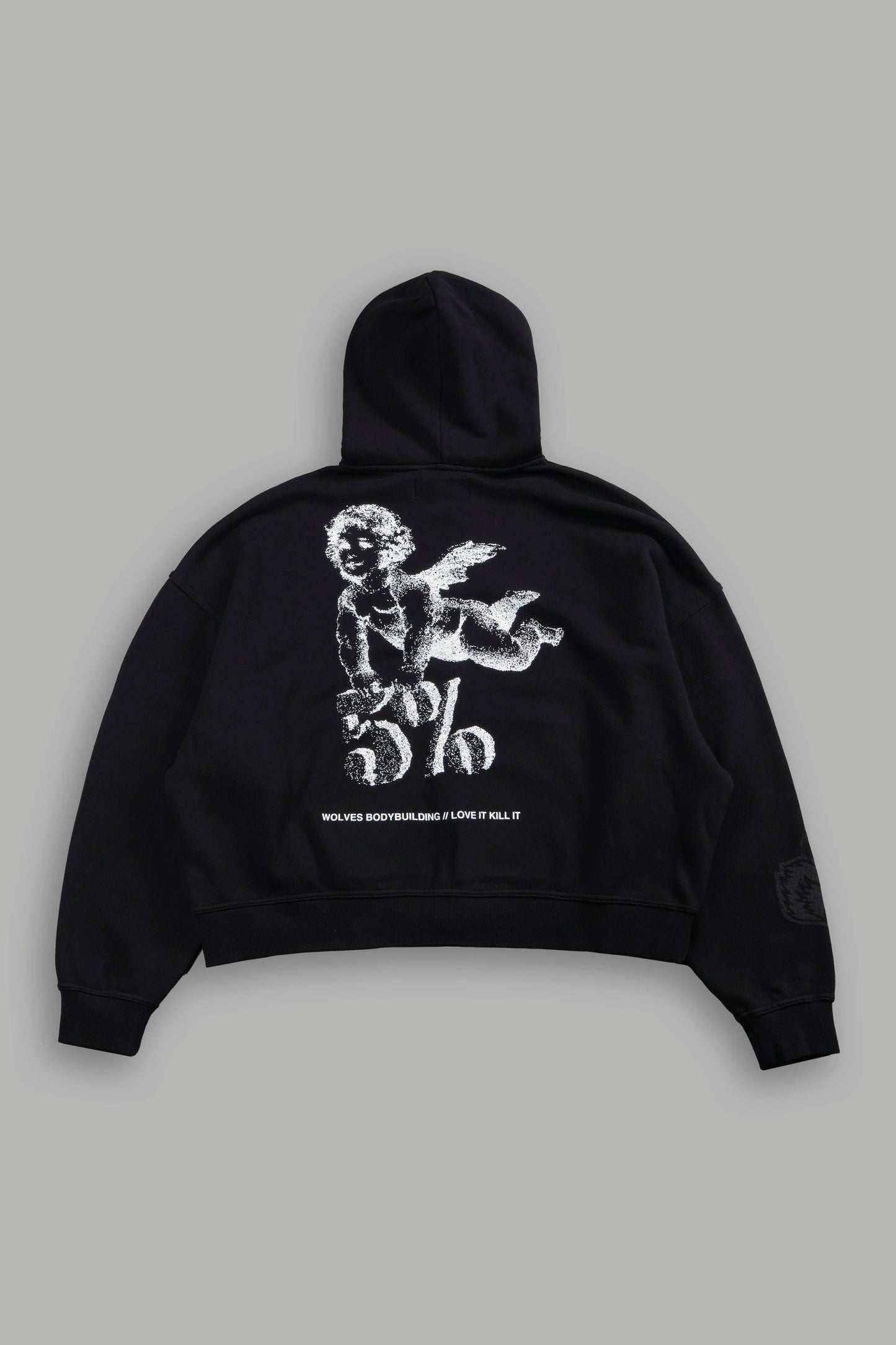 DS-0283 5% Cherub Vex Double Zip Hoodie in Black