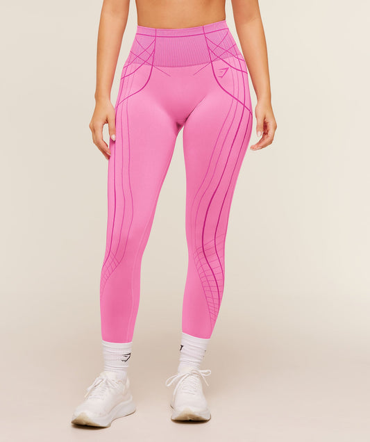 GSW-0113 Apex Seamless Leggings - Focus Pink/Super-Set Pink