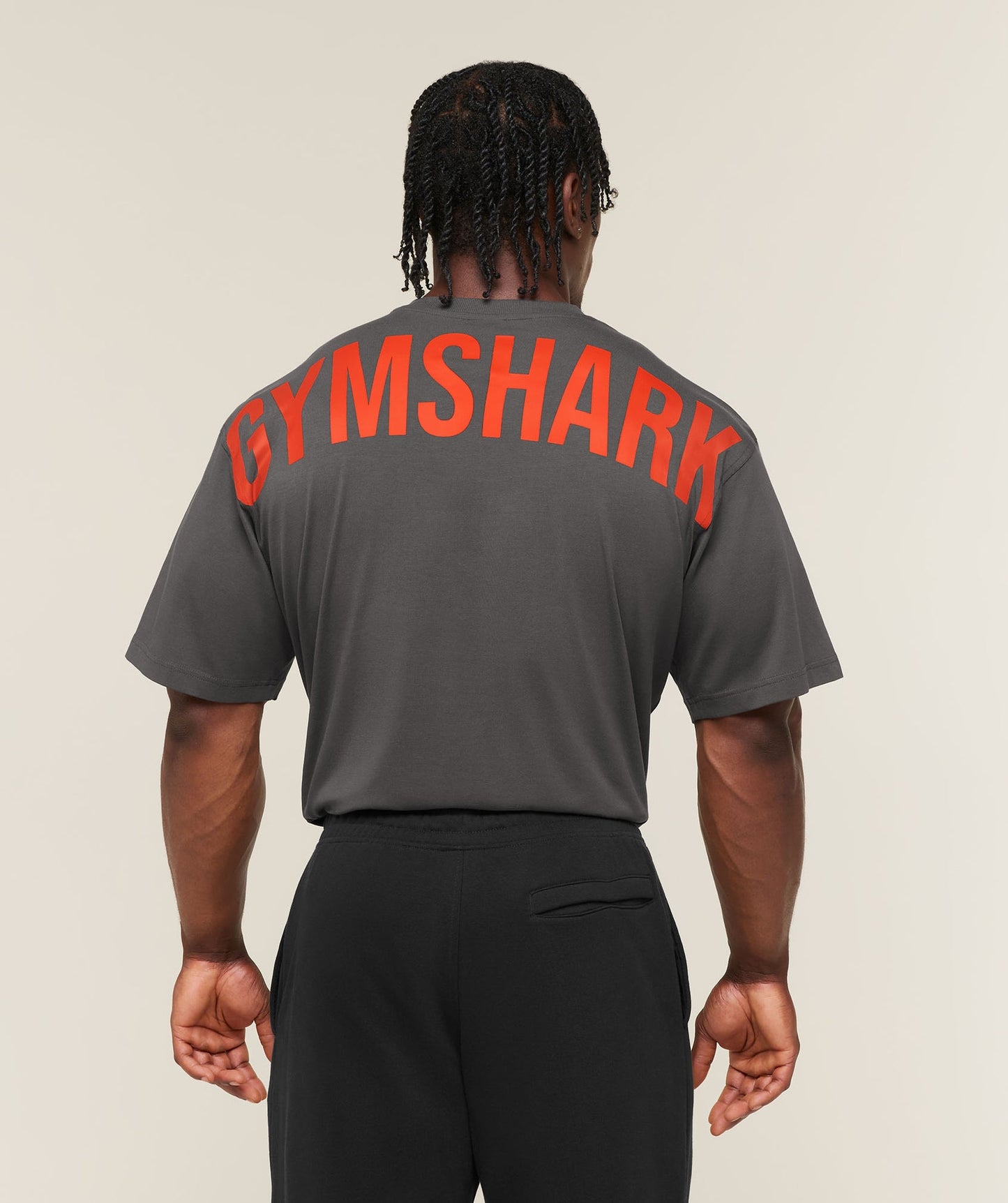 GS-0001 Power T-Shirt - Onyx Grey/Bold Orange