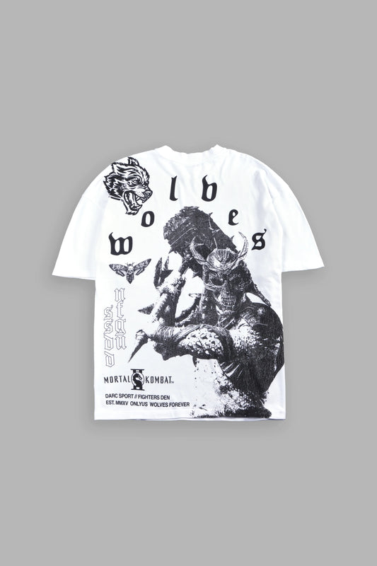 DS-0320 SHAO KAHN PREMIUM OVERSIZED TEE IN WHITE