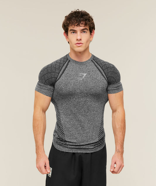 GS-0138 Devant Seamless T-Shirt - Black