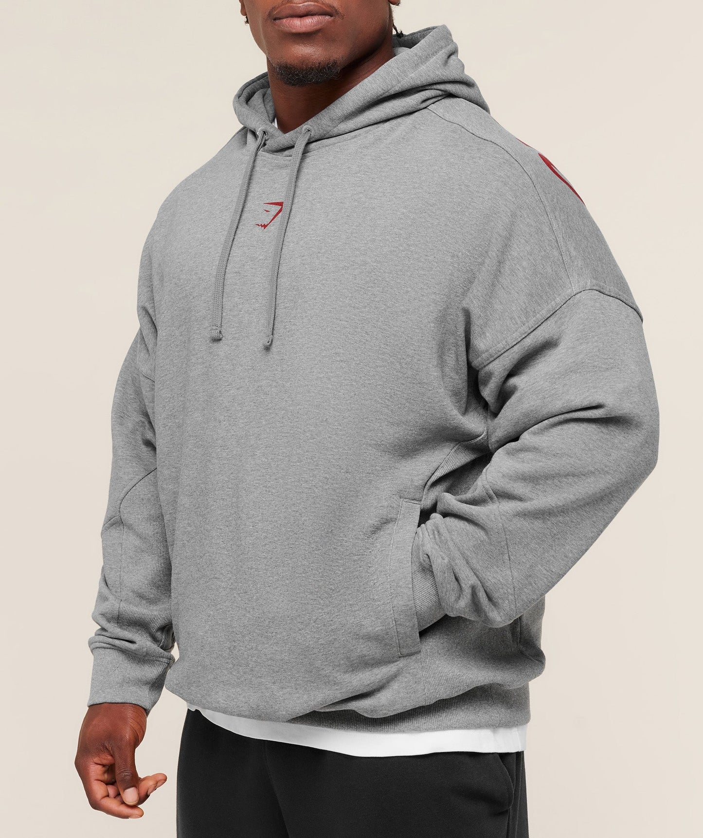 GS-0125 Power Oversized Hoodie - Charcoal Core Marl
