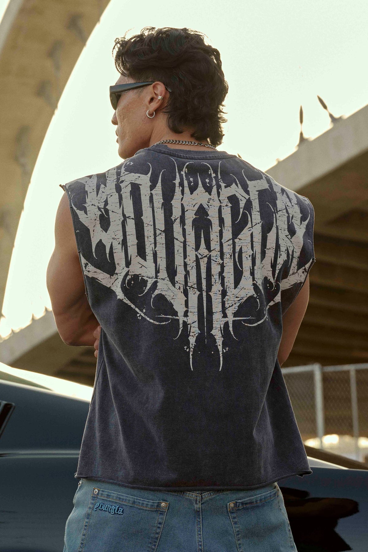 3022 - Anarchy Cropped Tanks - Black Wash