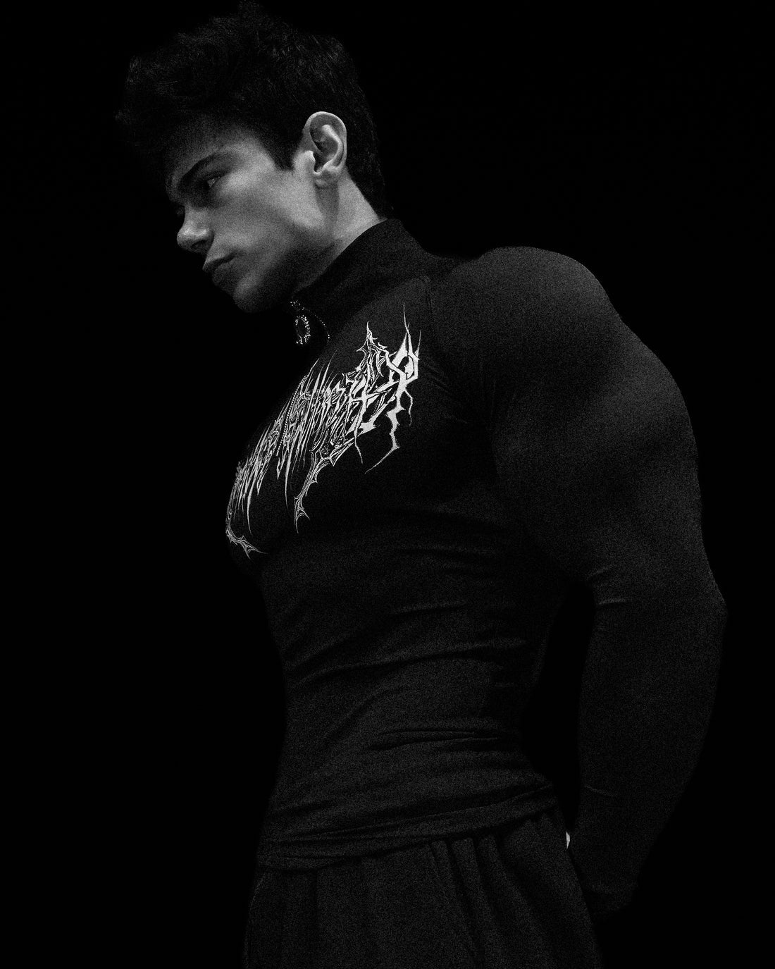 BD-0065 Void Tech™ Deathwing Longsleeve Quarter Zip Compression [VOID BLACK]