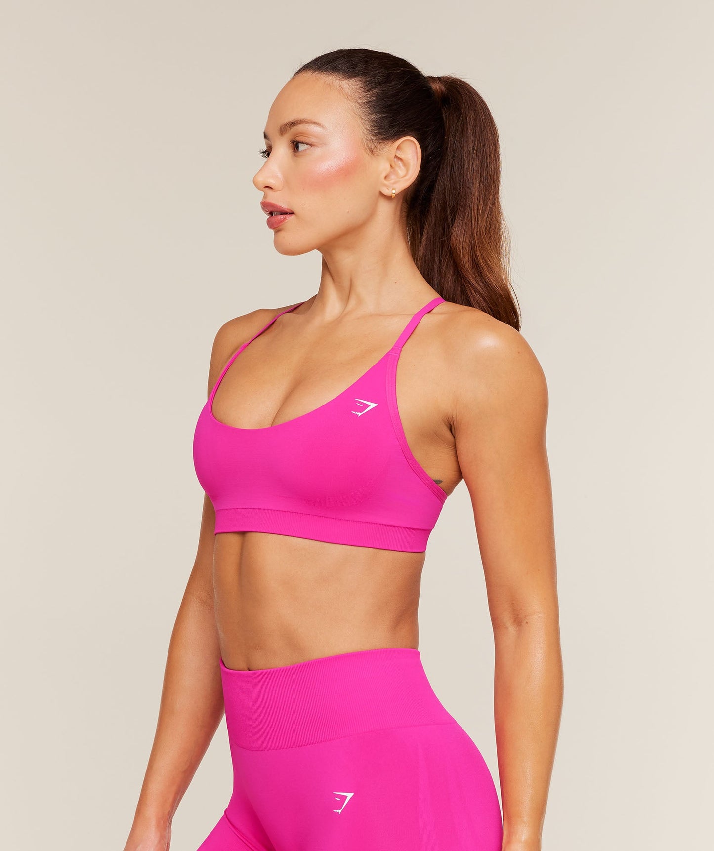 GSW-0046 Everyday Seamless Racerback Sports Bra - Super-Set Pink