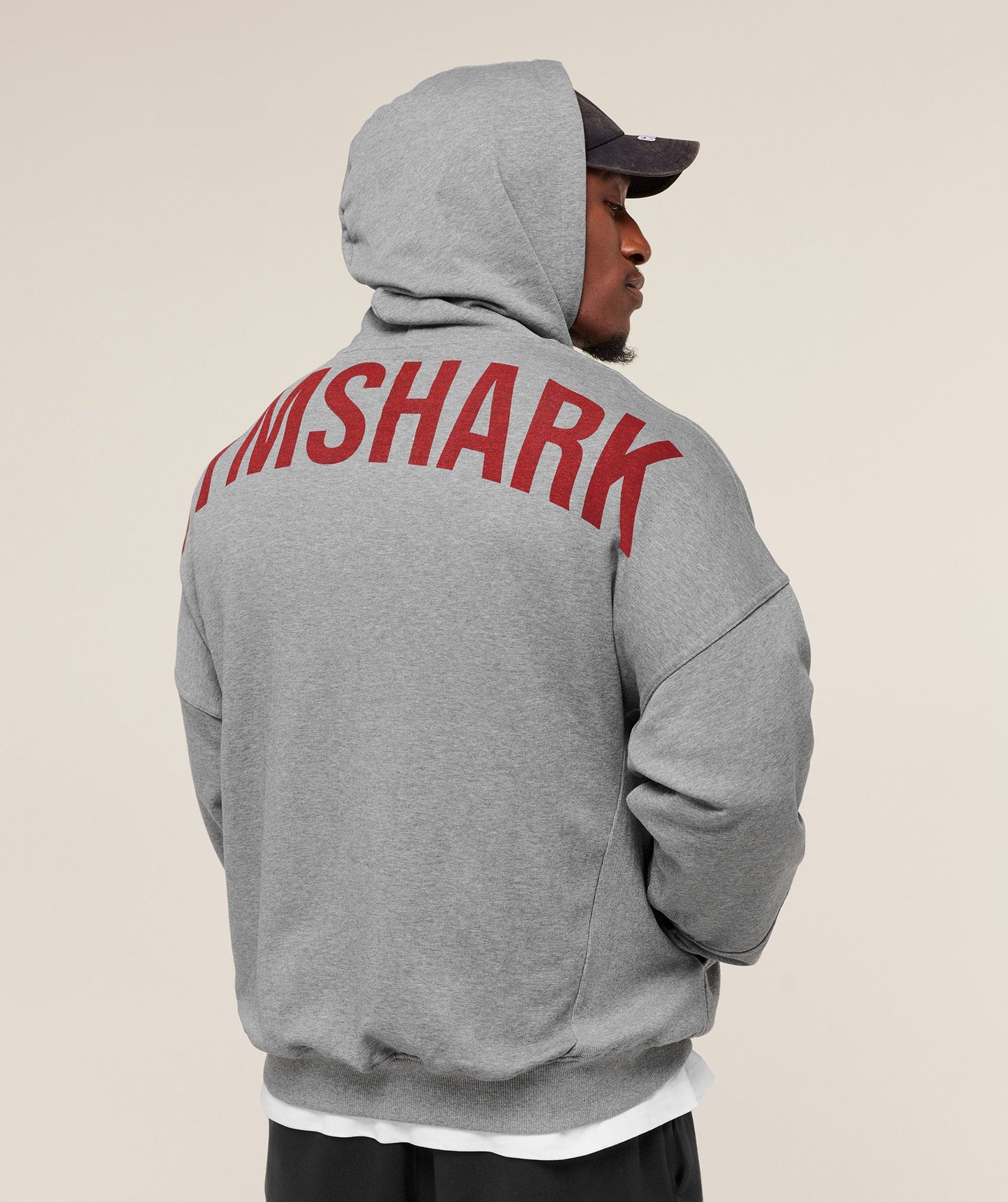 GS-0125 Power Oversized Hoodie - Charcoal Core Marl
