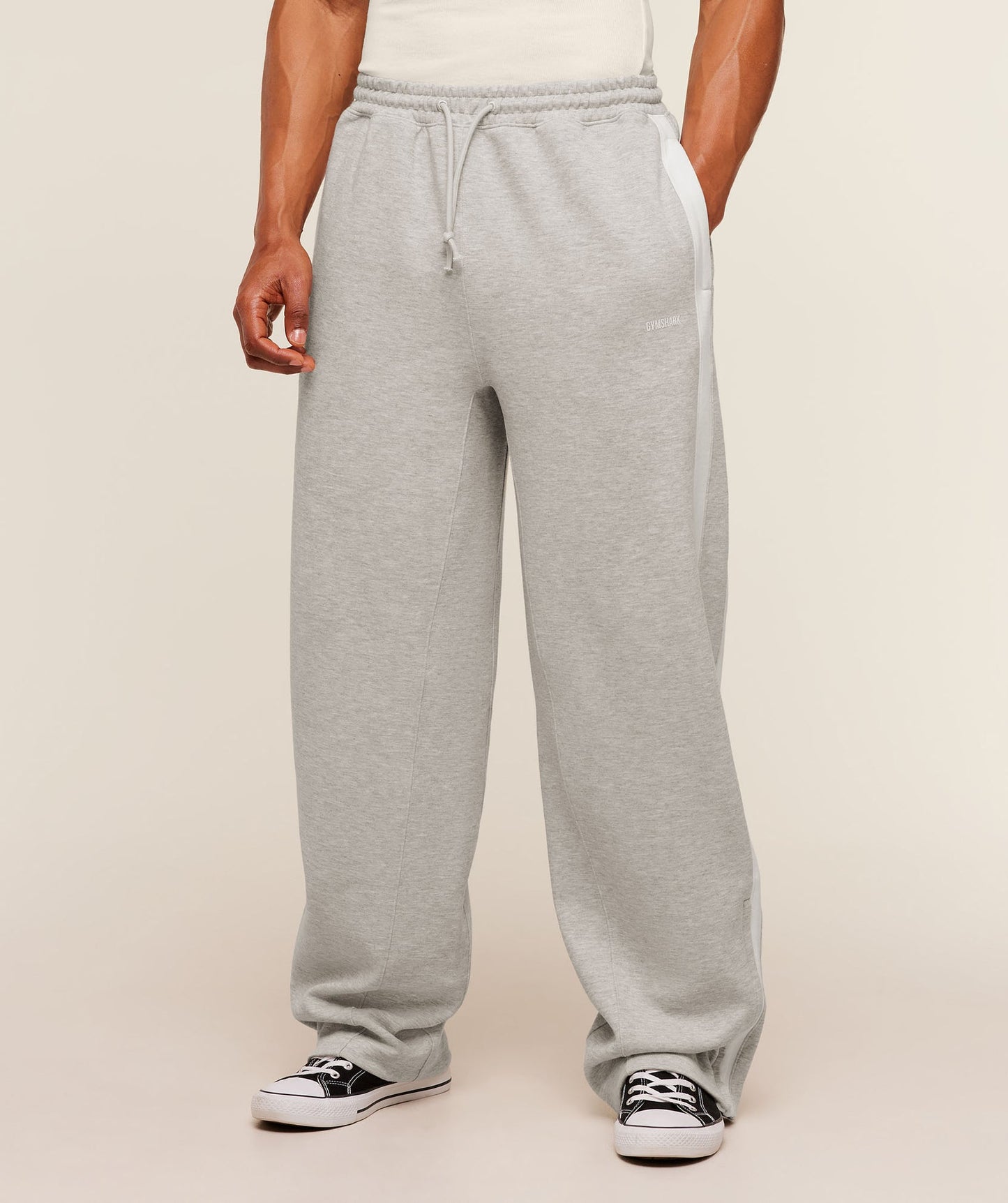 GS-0102 Gymshark x CBUM Straight Leg Jogger - Bros Stone Grey Marl