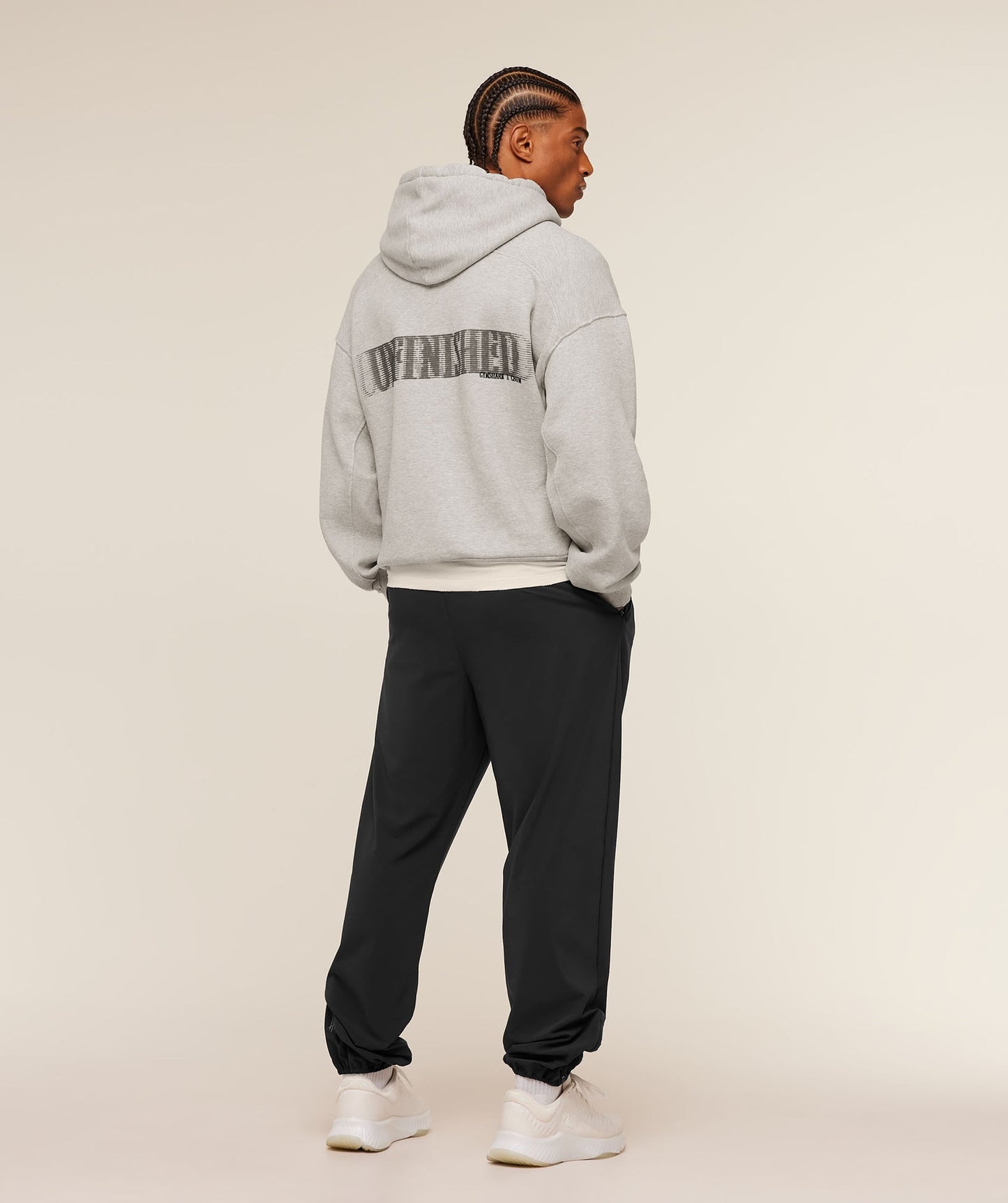 GS-0105 Gymshark x CBUM Washed Hoodie - Bros Stone Grey Marl