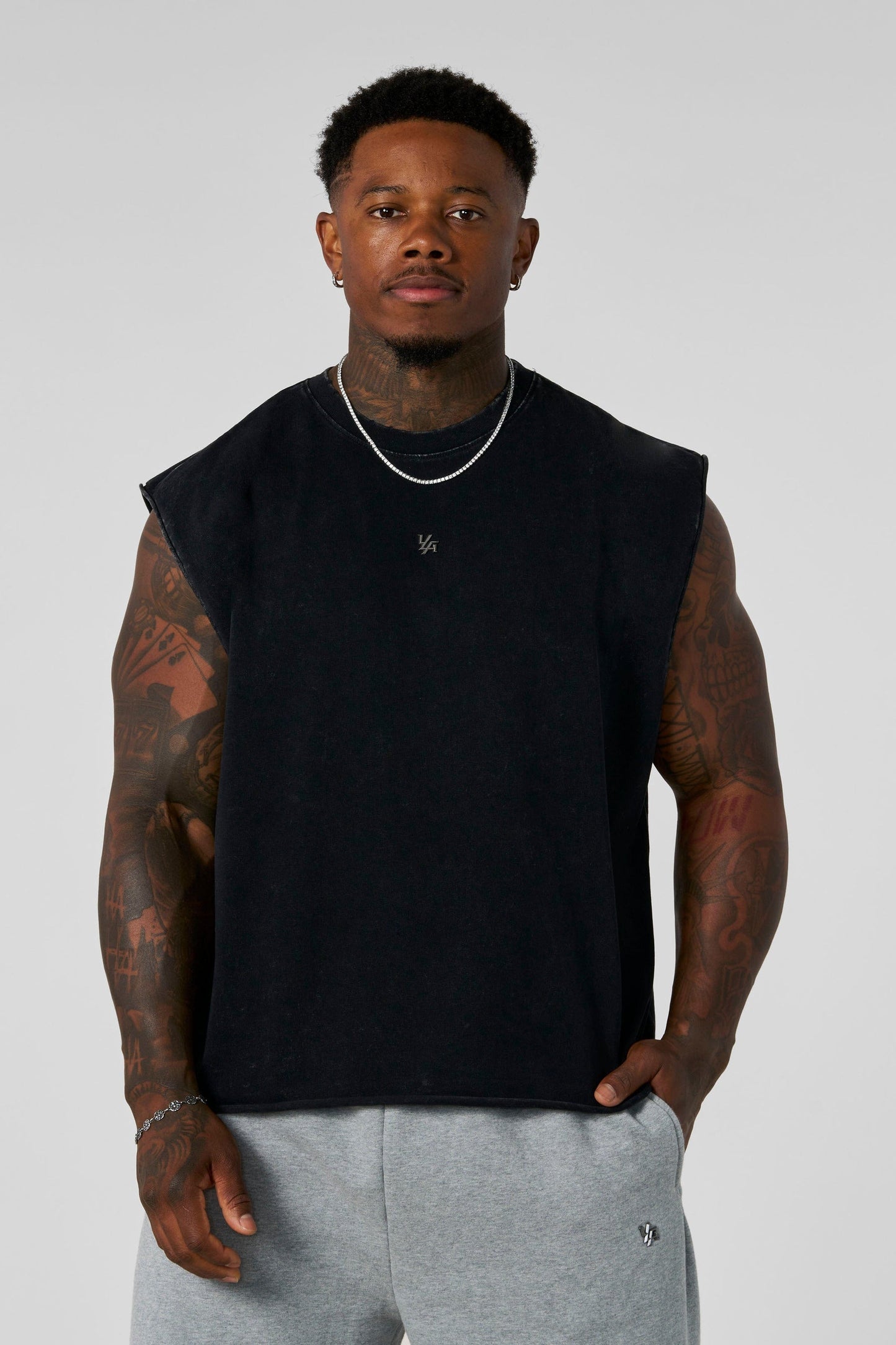 3035 - Elevated Essentials - Cut Offs - Black Wash