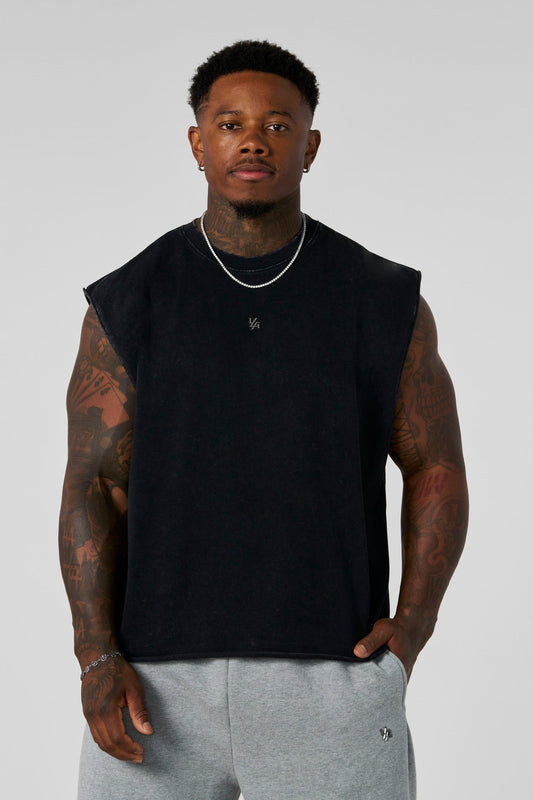 3035 - Elevated Essentials - Cut Offs - Black Wash