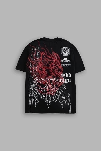 DS-0048 Till Forever Inferno “Premium” Oversized Tee in Black