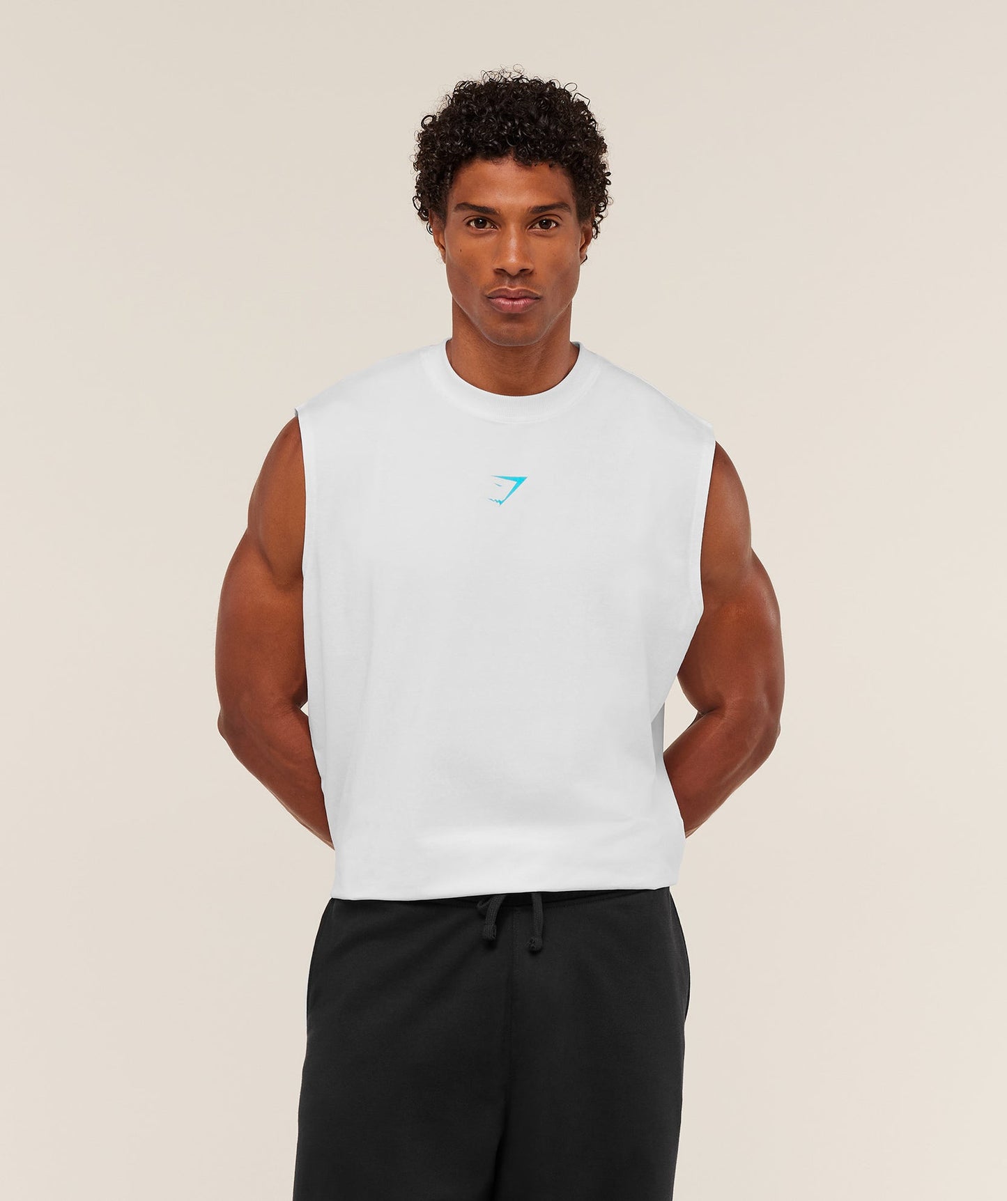 GS-0008 Power Cut Off Tank - GS White/GS Brand Blue