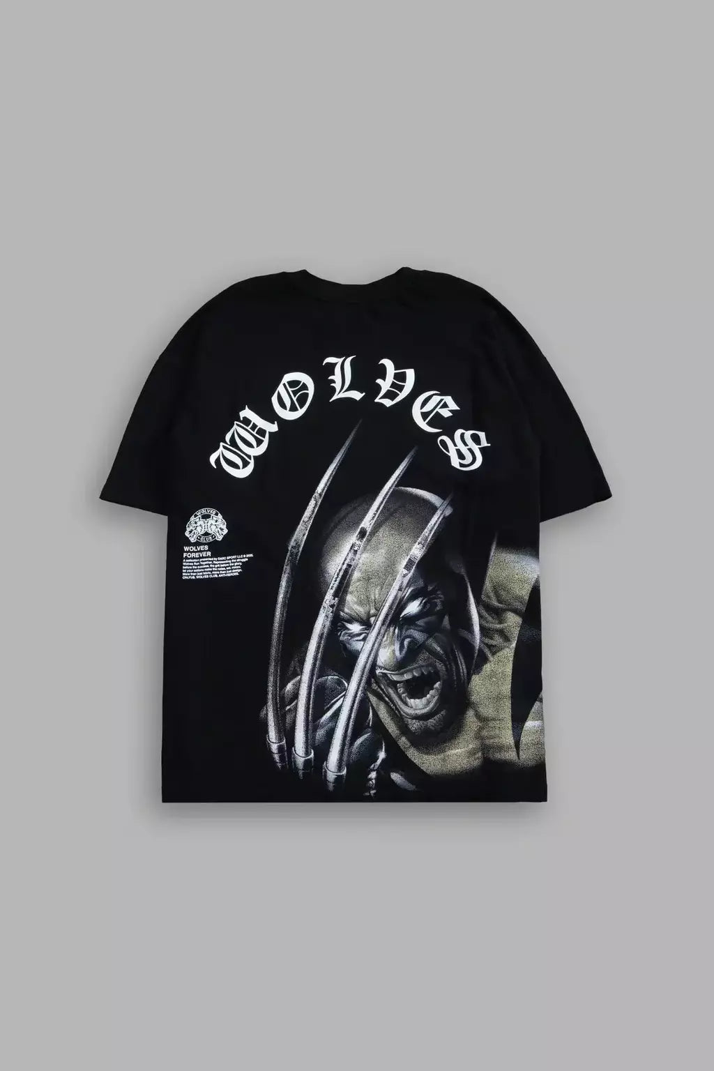 DS-0034 Wolverine Chopper “Premium” Oversized Tee in Black