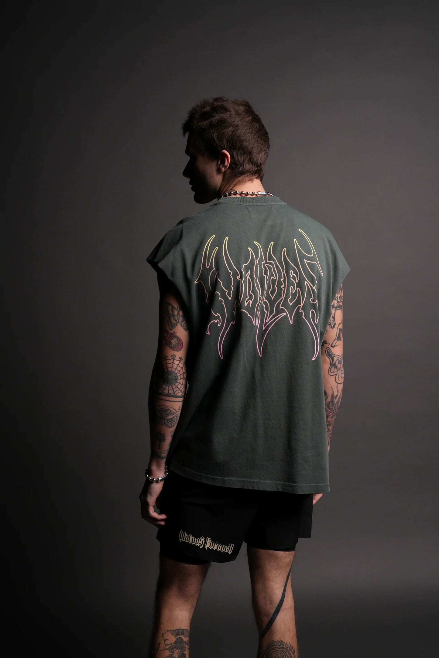 DS-0115 Iron Flame “Premium” Muscle Tee in Norse Green