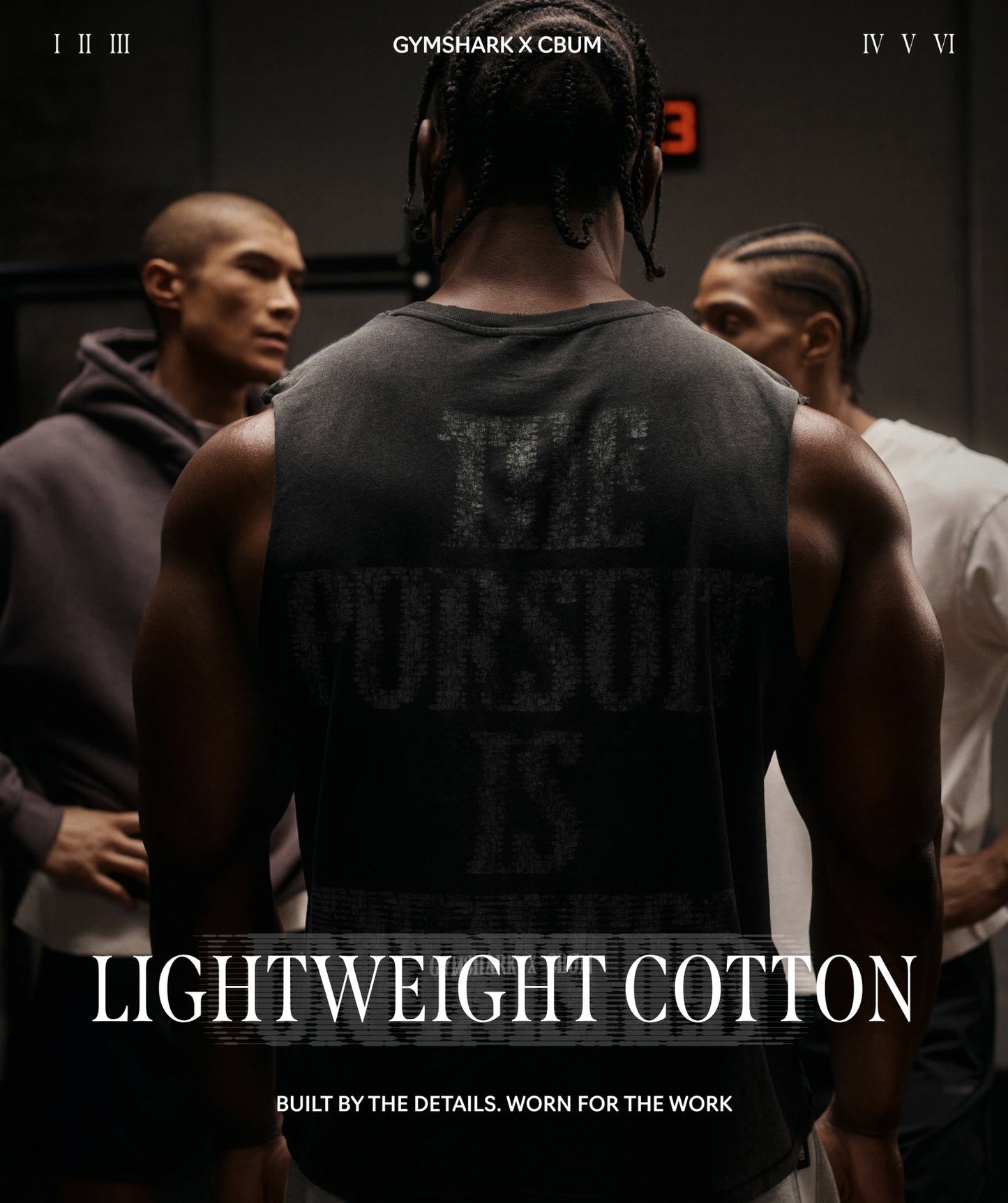 GS-0100 Gymshark x CBUM Washed Sleeveless T-Shirt - Black