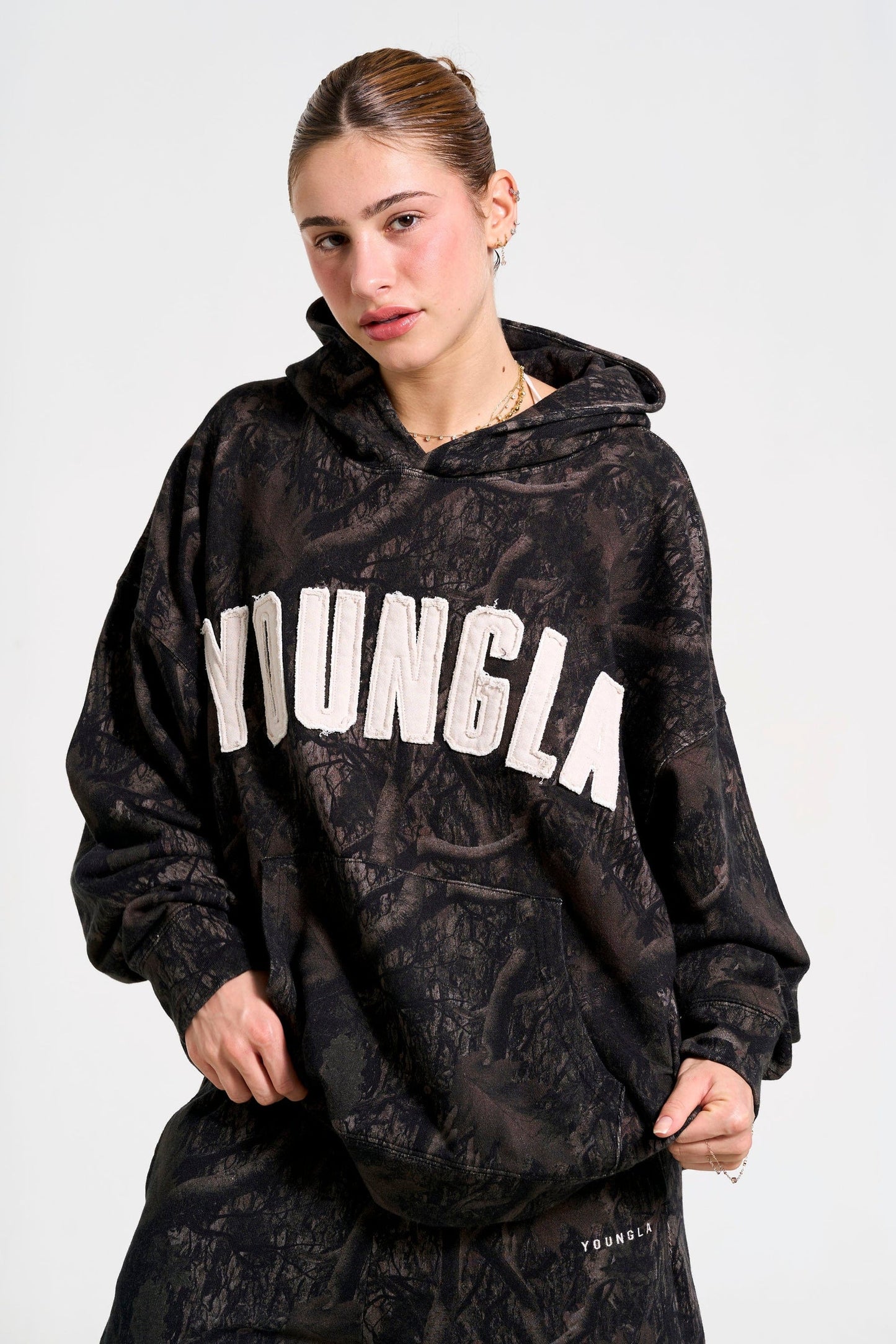 W551 - Hunting Season Hoodie - Black Camo