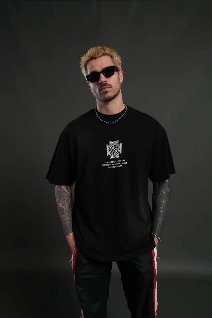 DS-0048 Till Forever Inferno “Premium” Oversized Tee in Black