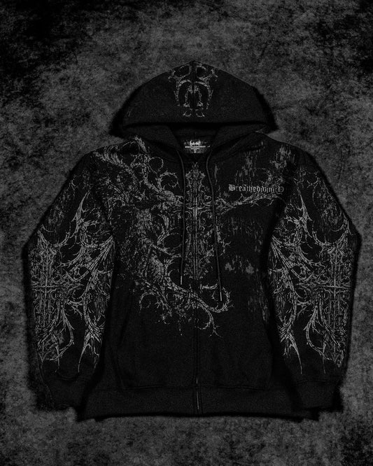 BD-0111 Sanctuary Oversized Zip-up Hoodie [VOID BLACK]