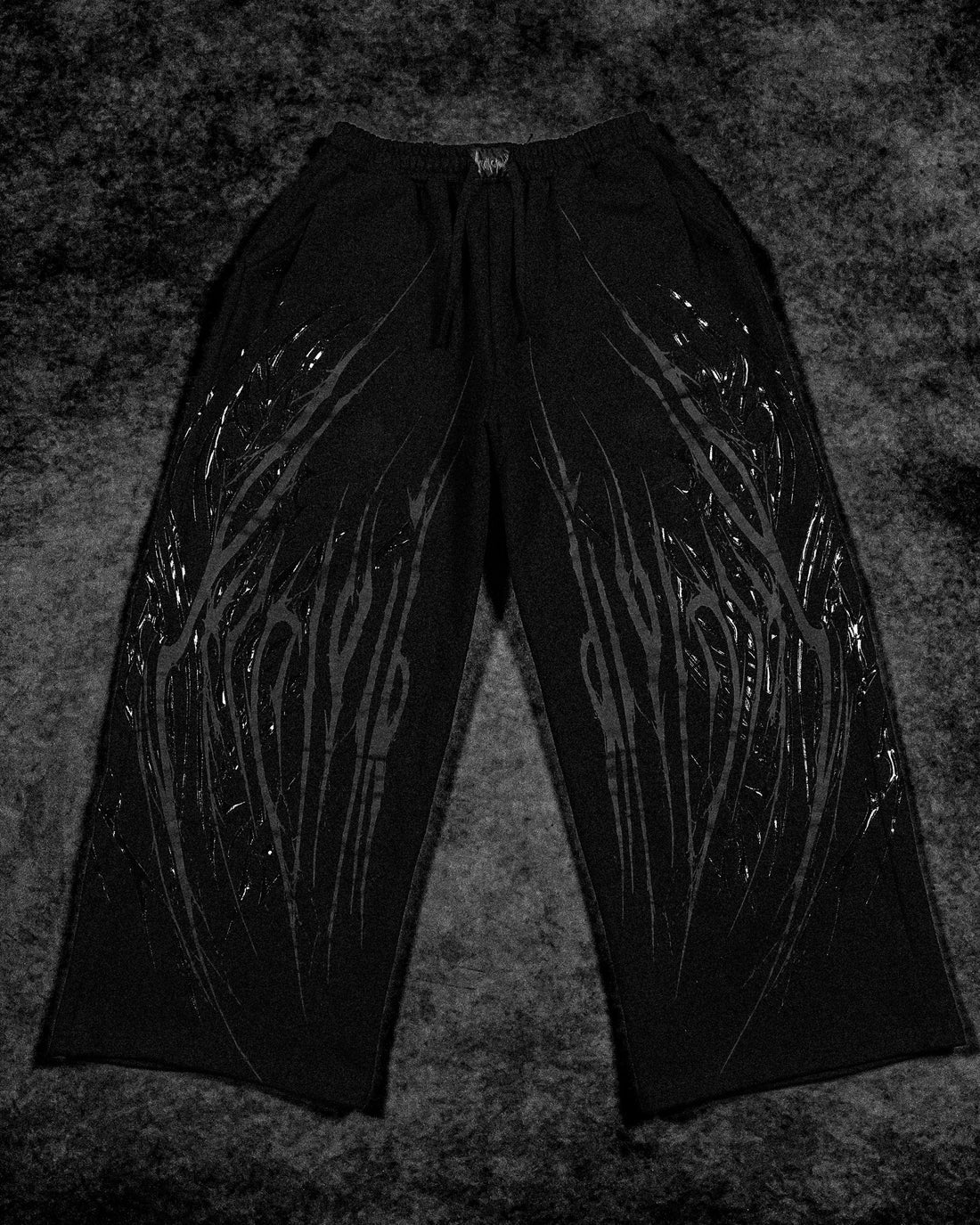 BD-0107 Venom Texture Symbiote Banana sweatpants [DARKNESS]