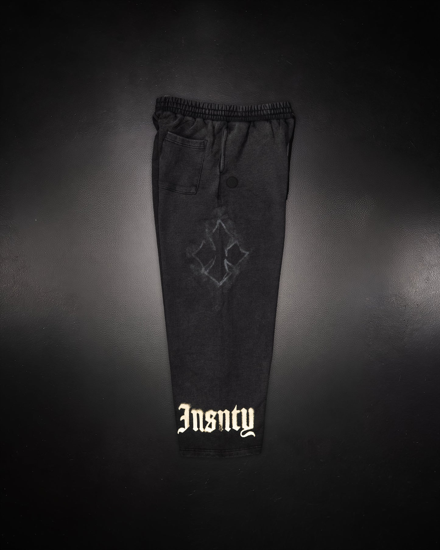 SMOKE WIDE LEG SWEATS BLACK - Controlled