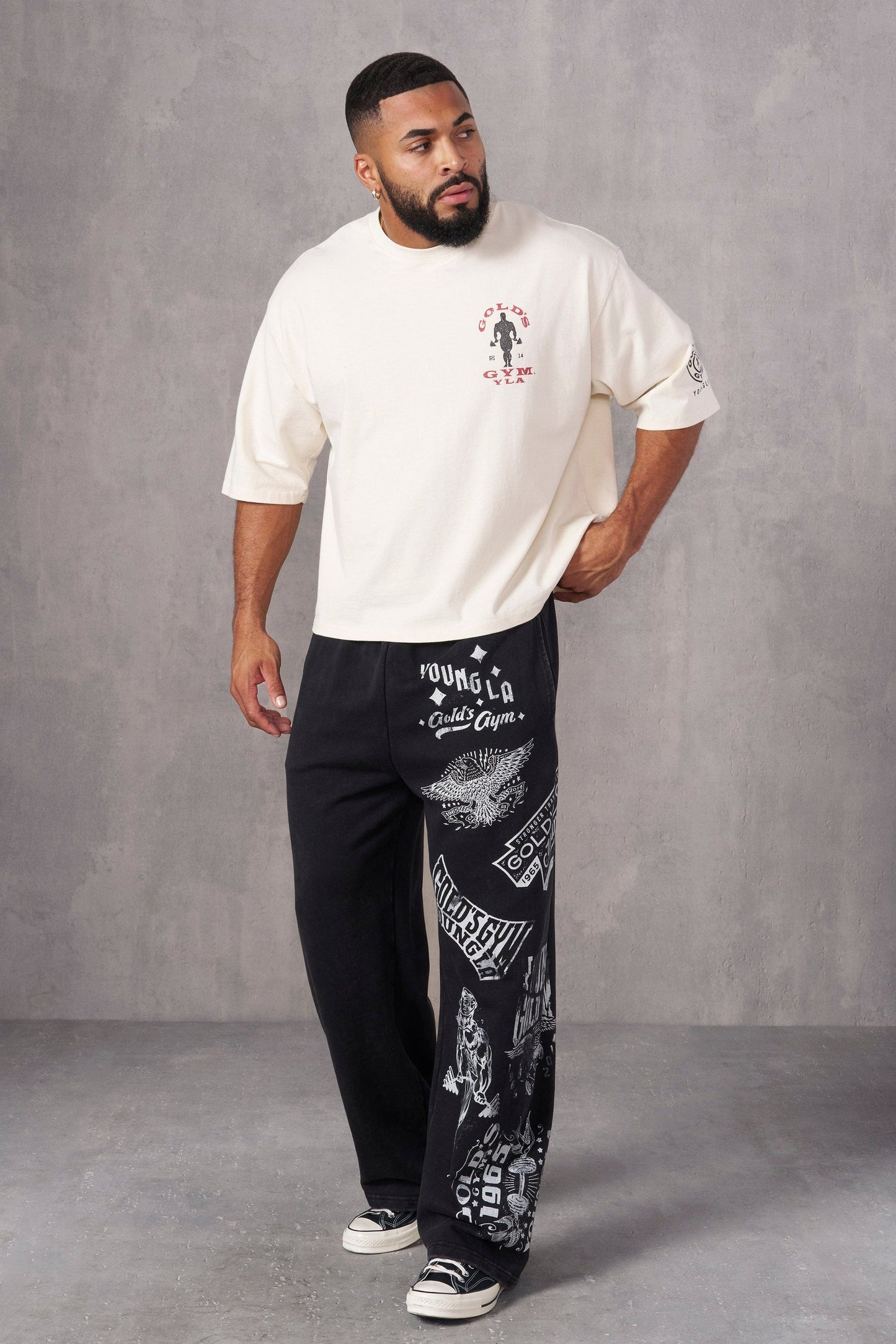 4002 - Golds Gym New Age Tee - Off-White
