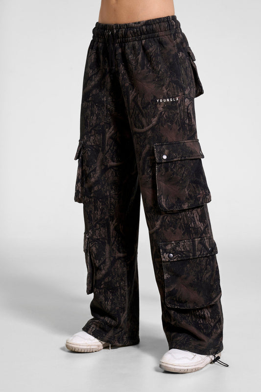 W251 - Hunting Season Cargo Joggers - Black Camo