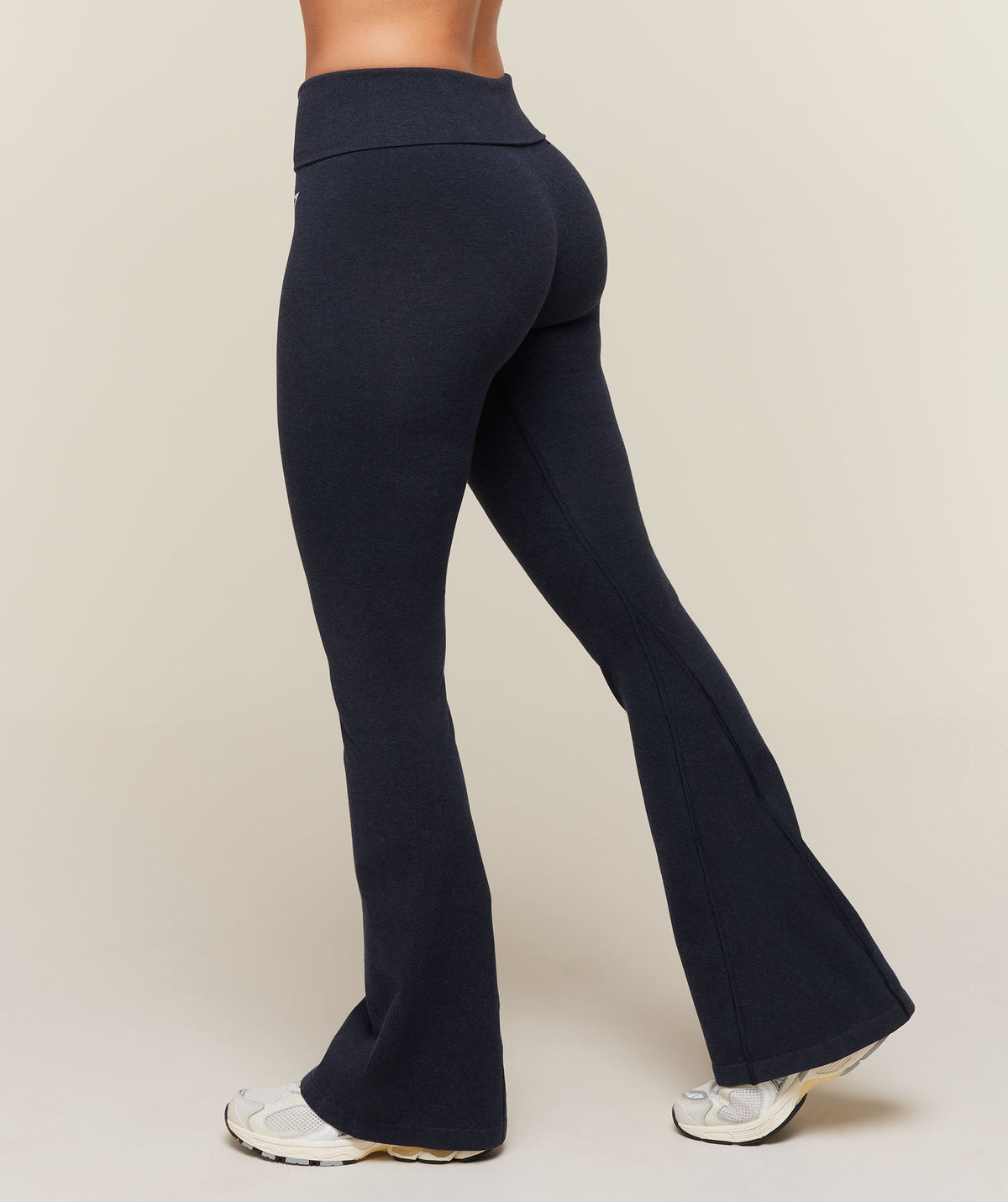 GSW-0076 CottonMove™ Flared Leggings - Deep Blue Marl